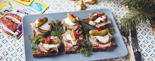 Шаг 7: канапе с ростбифом