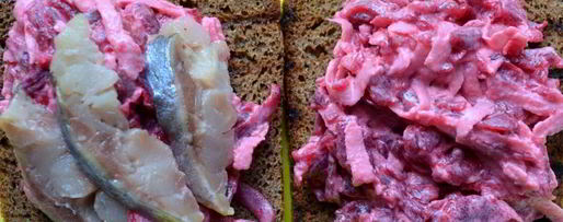 Шаг 3: канапе сельдь без шубы