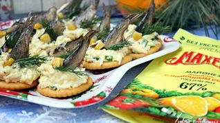 Рецепт Канапе со шпротами