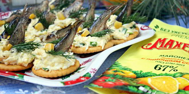 Рецепт канапе со шпротами