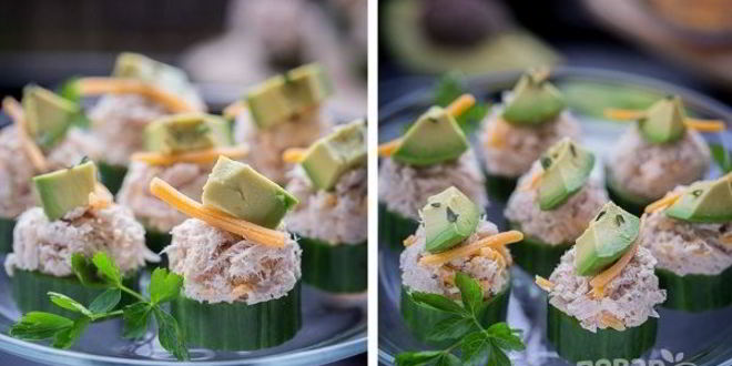 Рецепт праздничных канапе с тунцом