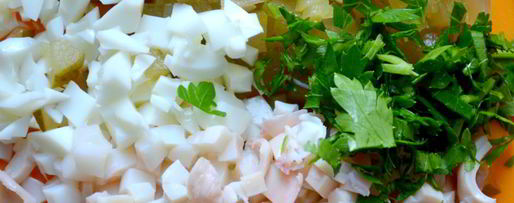 Шаг 3: творожно-кальмарной паста для канапе