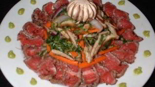 Рецепт Карпачча с салатом Шиитаке