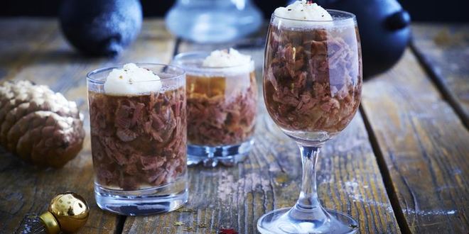 Рецепт холодца из говядины в бокалах