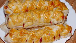 Рецепт Хот-дога из слоеного теста