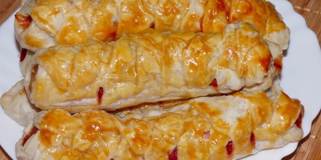Рецепт хот-дога из слоеного теста
