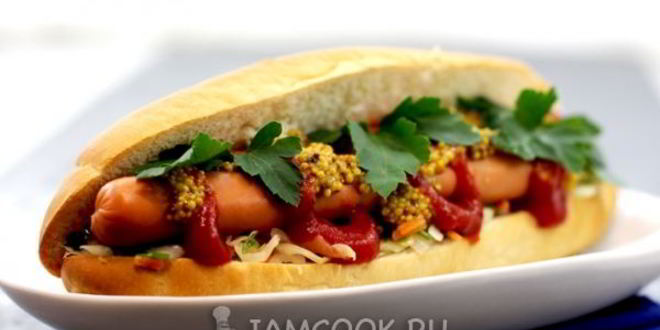 Рецепт хот-дога с квашеной капустой