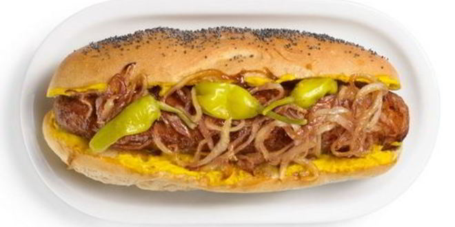 Рецепт хот-дога с жареным луком