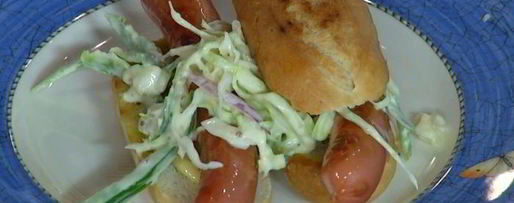 Шаг 8: хот-догов с зелеными овощами и горчичным майонезом