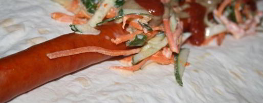 Шаг 3: хотдогов с венгерскими колбасками в лаваше на мангале