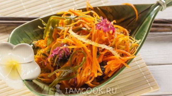 Рецепт Моркови по-корейски с водорослями