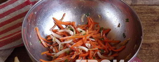 Шаг 4: моркови с кальмаром по-корейски