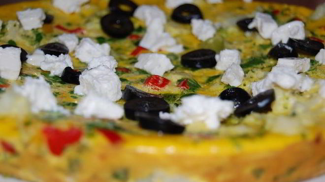 Рецепт Фриттаты с брокколи, цветной капустой и фетой