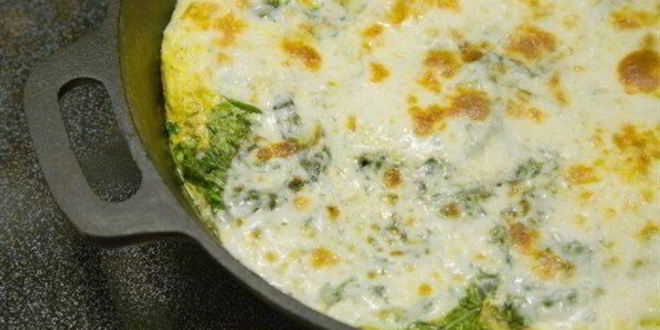 Рецепт фриттаты с козьим сыром и сыром грюйер