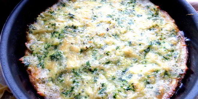 Рецепт фриттаты с макаронами и шпинатом