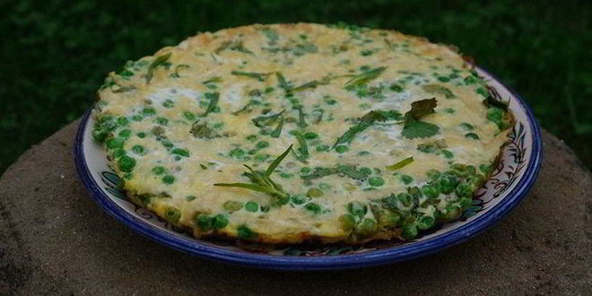 Рецепт фриттаты с зеленым горошком и картофелем