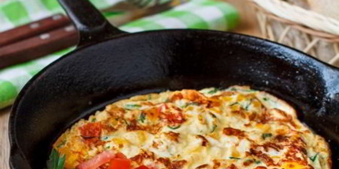 Рецепт омлета на молоке с овощами