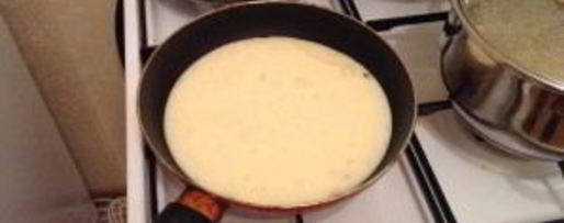 Шаг 3: омлета на молоке