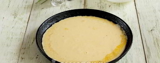 Шаг 5: омлета на сметане на сковороде