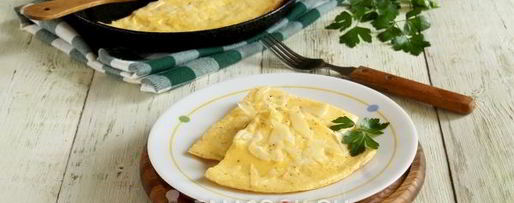 Шаг 8: омлета на сметане на сковороде