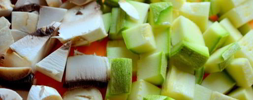 Шаг 2: омлета на сметане с шампиньонами и кабачками