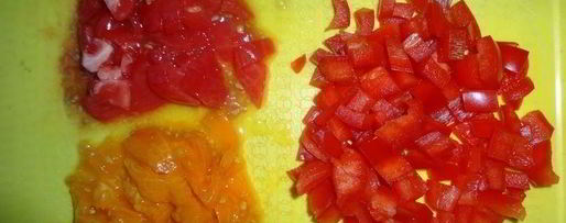 Шаг 2: омлета с баклажаном и помидорами