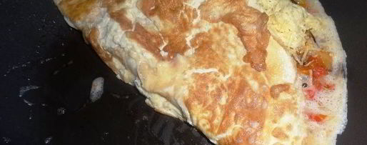 Шаг 8: омлета с баклажаном и помидорами