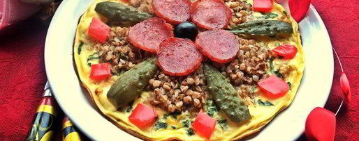 Шаг 10: омлета с гречневым цветком