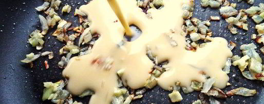 Шаг 2: омлета с гречневым цветком