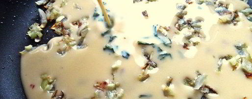 Шаг 3: омлета с гречневым цветком