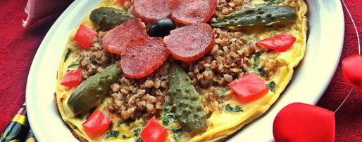 Шаг 9: омлета с гречневым цветком