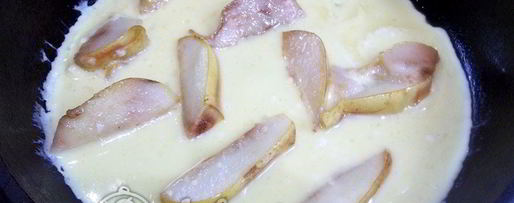 Шаг 4: омлета с грушей