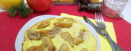 Шаг 5: омлета с грушей