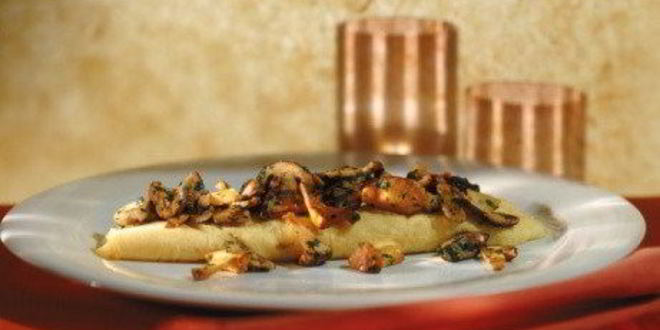 Рецепт омлета с лисичками и зеленью