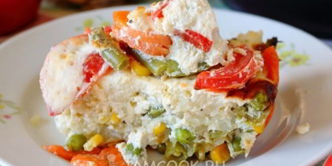 Рецепт омлета с овощами в духовке