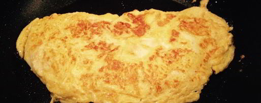 Шаг 5: омлета с сыром и рукколой