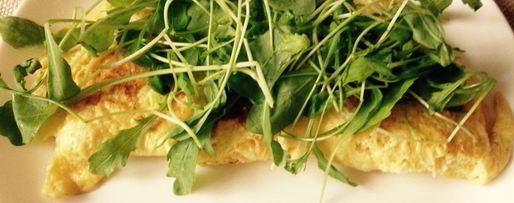 Шаг 6: омлета с сыром и рукколой