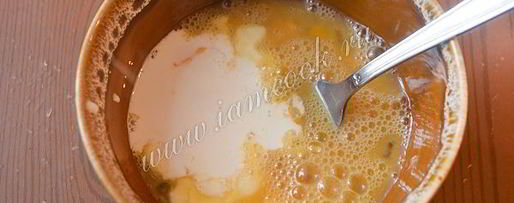 Шаг 5: омлета с цветной капустой и кукурузой