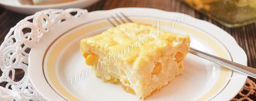 Шаг 8: омлета с цветной капустой и кукурузой