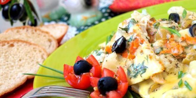 Рецепт омлета с цветной капустой по-средиземноморски