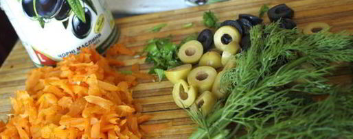 Шаг 1: омлета с цветной капустой по-средиземноморски