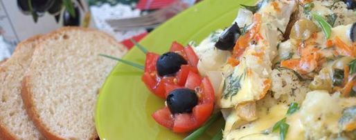 Шаг 4: омлета с цветной капустой по-средиземноморски