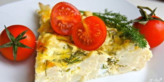 Рецепт омлета с цветной капустой