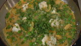 Рецепт Омлета с зеленым горошком, картофелем и сыром