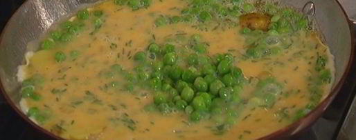 Шаг 6: омлета с зеленым горошком, картофелем и сыром