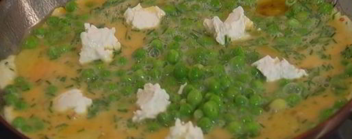 Шаг 7: омлета с зеленым горошком, картофелем и сыром