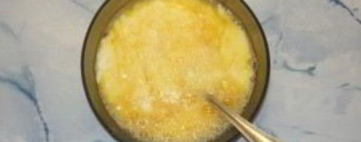 Шаг 1: омлета с зеленым горошком