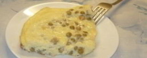 Шаг 5: омлета с зеленым горошком