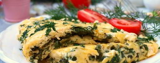 Шаг 9: омлета со шпинатом и сыром