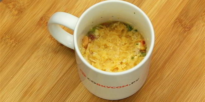 Рецепт омлета в чашке